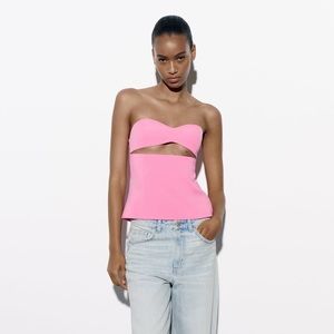 NWT Zara pink tube top